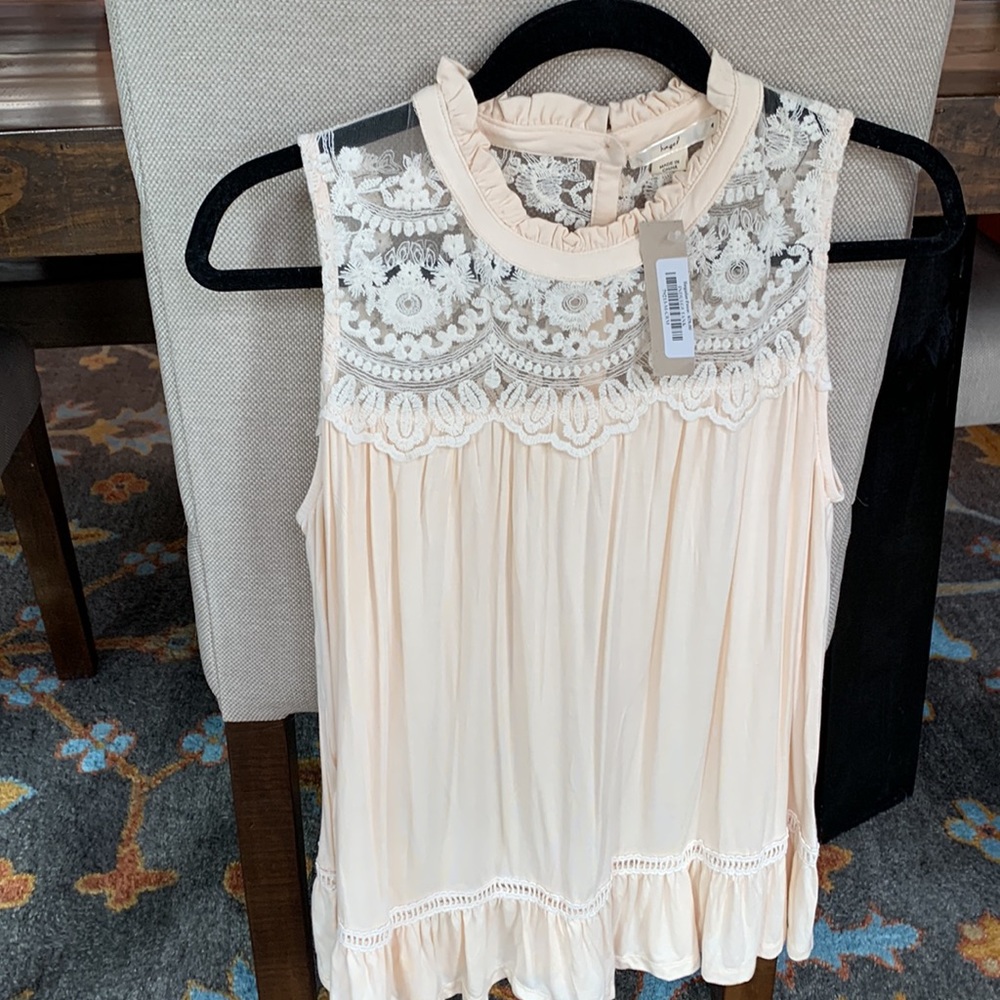 Sundance Cream Lace Tank Top